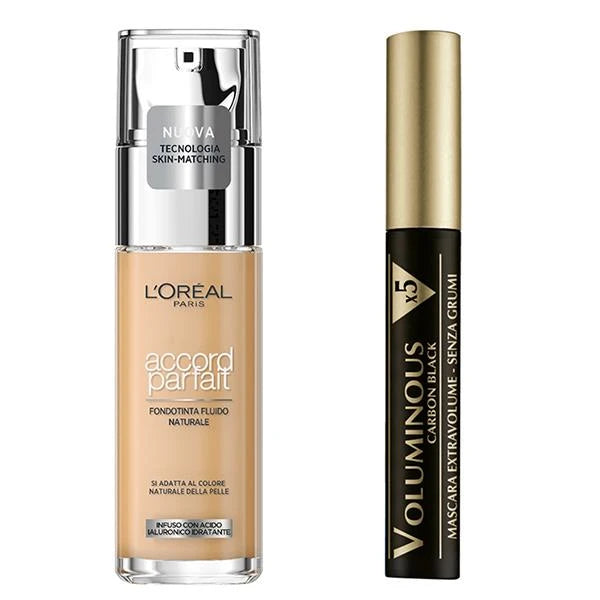 L'Orèal Accord Parfait Fondotinta 4N + Mascara Voluminous